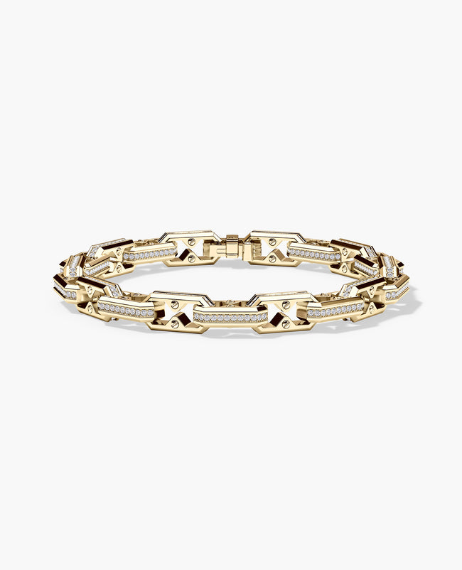 ARTURO Gold Link Bracelet with Diamonds
