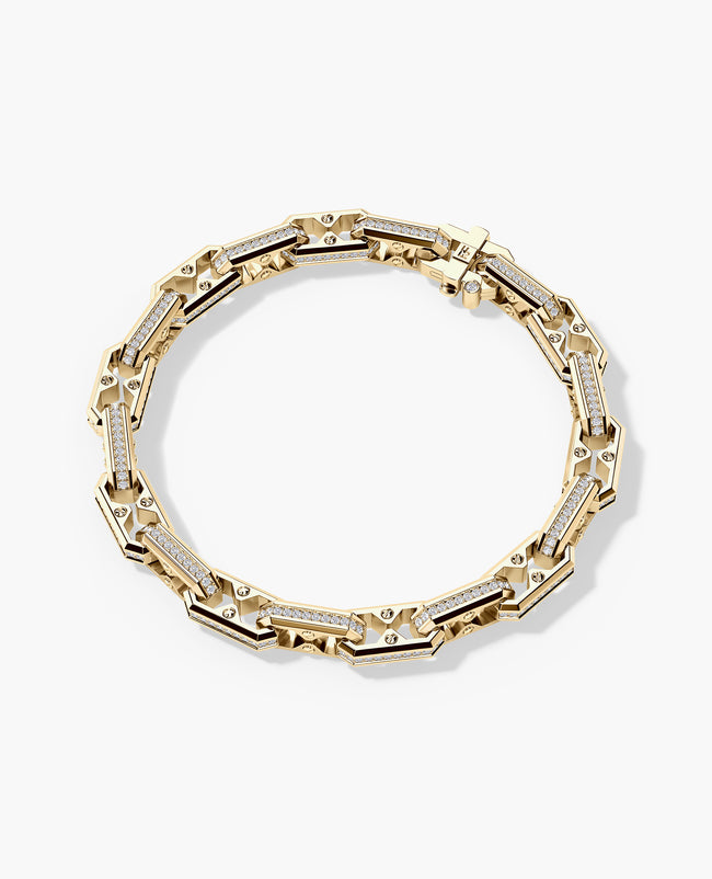 ARTURO Gold Link Bracelet with Diamonds