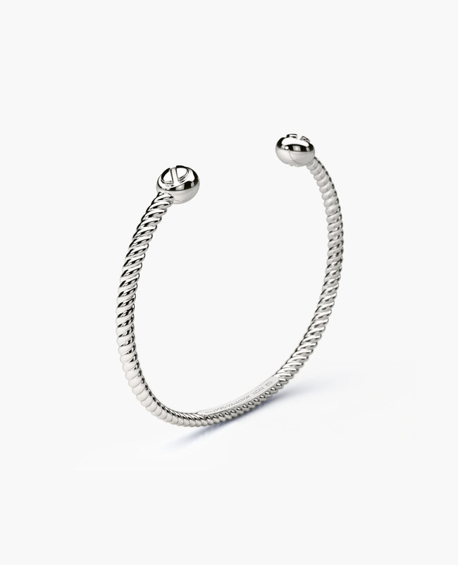 ROPES Silver Cuff Bracelet - 4mm