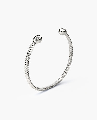 ROPES Silver Cuff Bracelet - 4mm