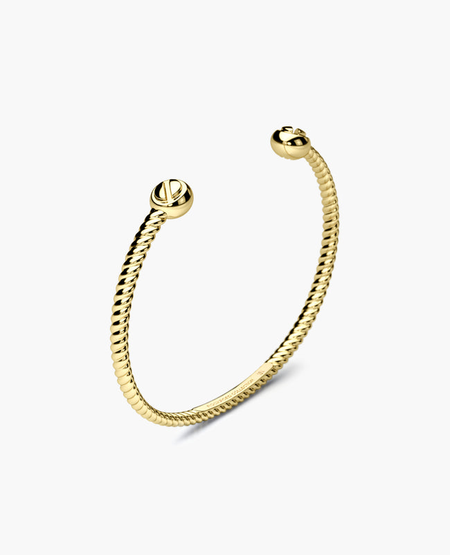 ROPES Gold Cuff Bracelet - 4mm