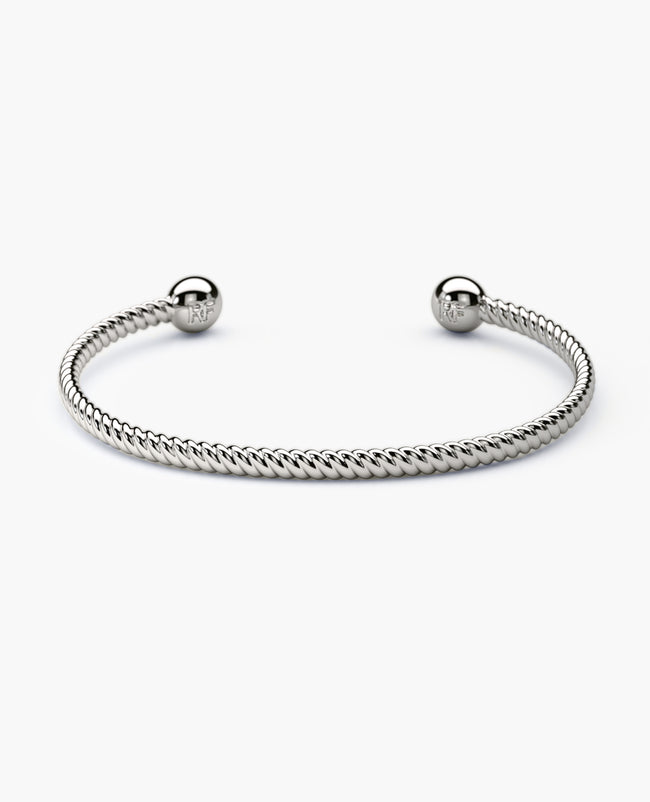 ROPES Silver Cuff Bracelet - 4mm