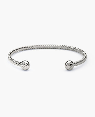 ROPES Silver Cuff Bracelet - 4mm