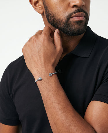 ROPES Silver Cuff Bracelet - 4mm