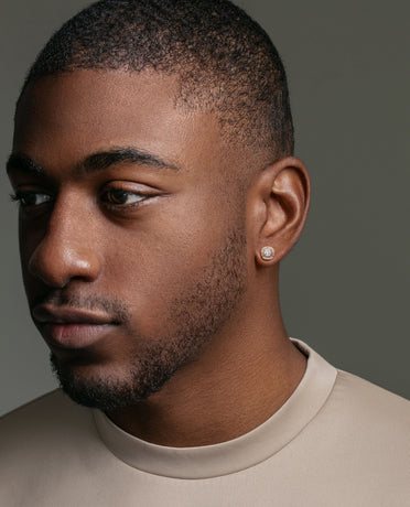 HALO Gold Cushion Cut Single Stud Earring with 1.35ct Diamonds