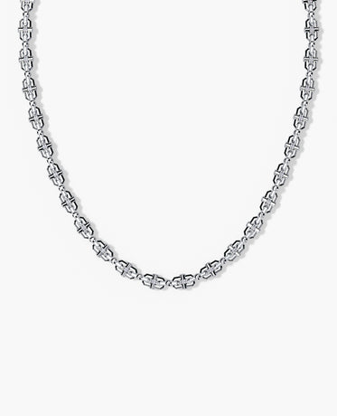 MOSS Link Gold Necklace with Diamonds - 9mm