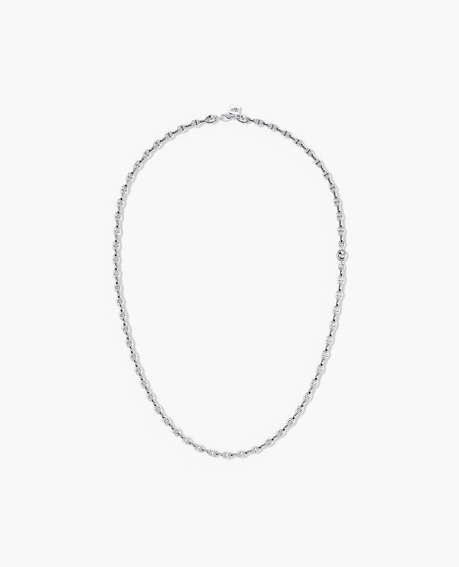 Ready to Ship - ANCHOR SOLID 18k White Gold Necklace - 4.5mm