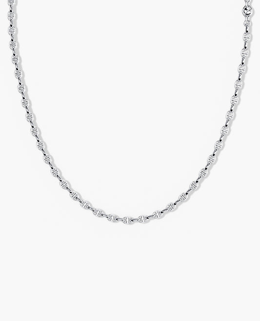 Ready to Ship - ANCHOR SOLID 18k White Gold Necklace - 4.5mm