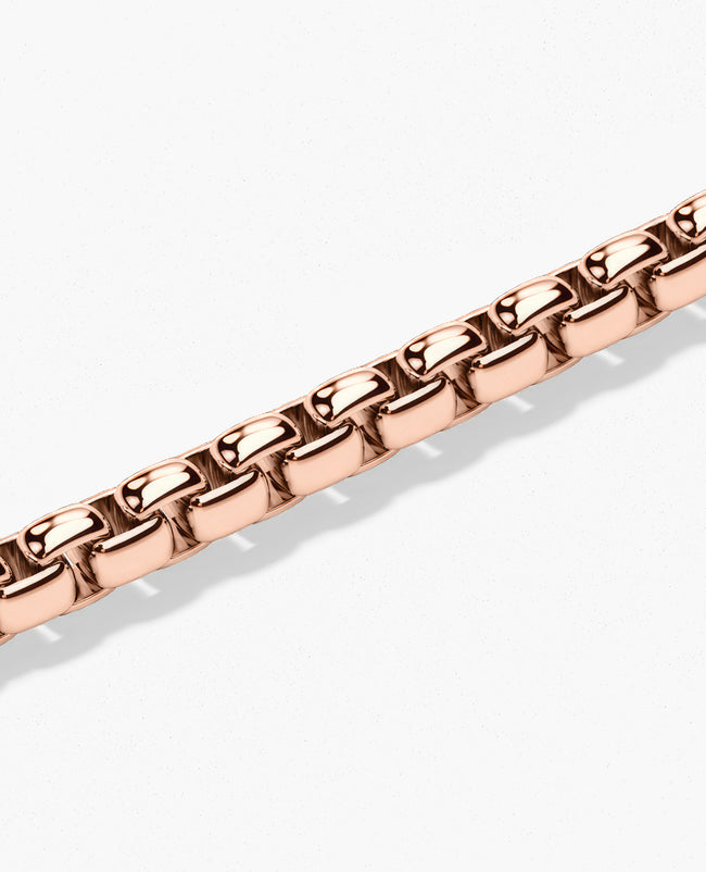 Ready to Ship - ROUND BOX Solid 18k Rose Gold Chain Necklace - 2.5mm