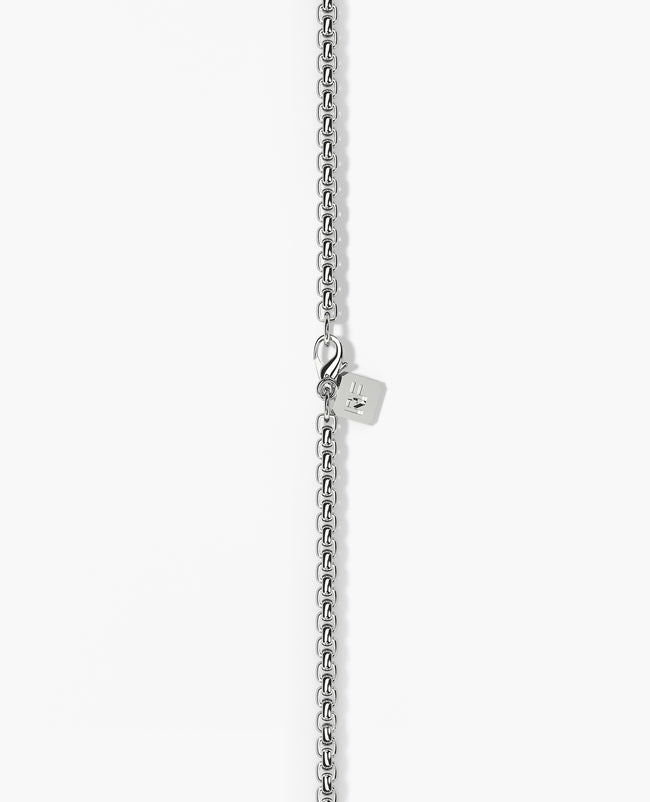 ROUND BOX Silver Chain Necklace - 3.5mm