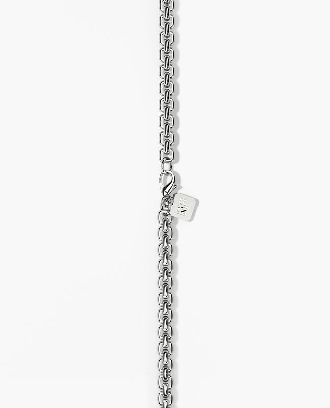 ROUND BOX Silver Chain Necklace - 4mm