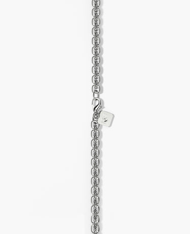 ROUND BOX Silver Chain Necklace - 4mm
