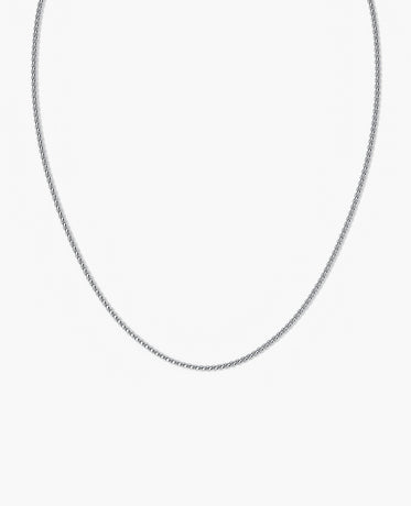 ROUND BOX Silver Chain Necklace - 2.5mm