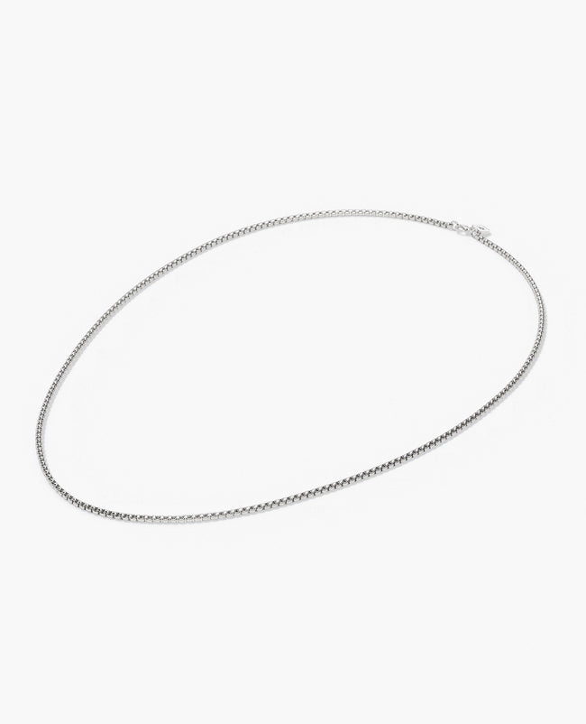 ROUND BOX Silver Chain Necklace - 2.5mm