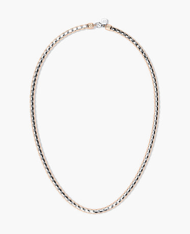 EDGE BOX Chain Necklace Two-Tone Gold - 6mm