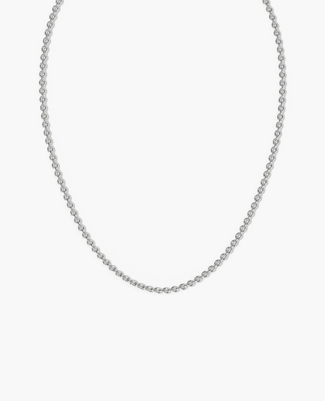 CABLE Silver Chain Necklace - 4mm