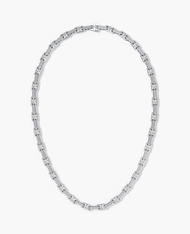 ARTURO Gold Link Necklace with Diamonds - 6mm