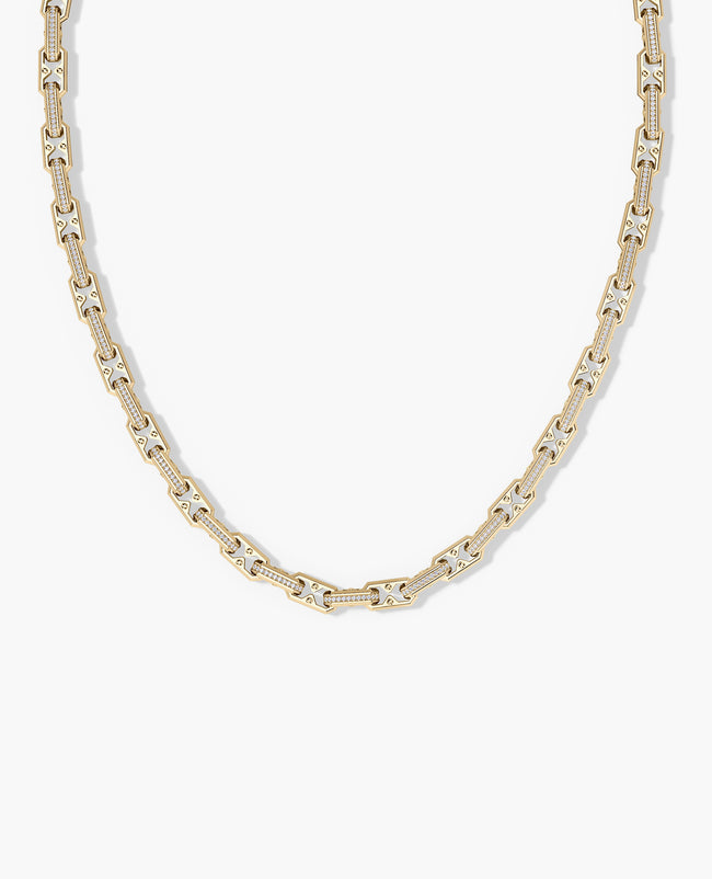 ARTURO Gold Link Necklace with Diamonds