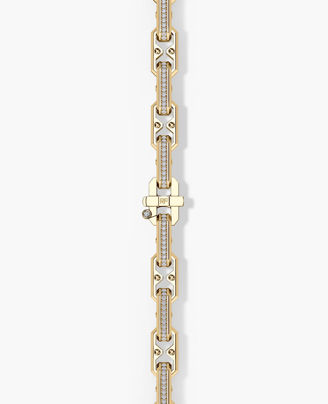 ARTURO Gold Link Necklace with Diamonds