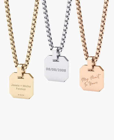 Ready to Ship - EVIL EYE Dog Tag Pendant in Platinum with 0.20ct Sapphire and Diamonds