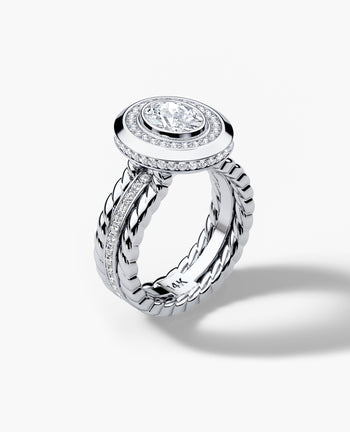 Sample - ROPES Oval Cut Diamond Gold Engagement Ring