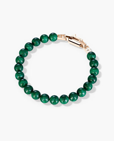 Ready to Ship - POWER BEADS Bracelet with Gold Lock & Malachite
