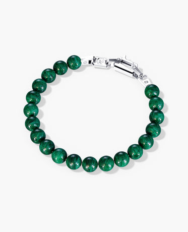 POWER BEADS Bracelet with Gold Lock & Malachite