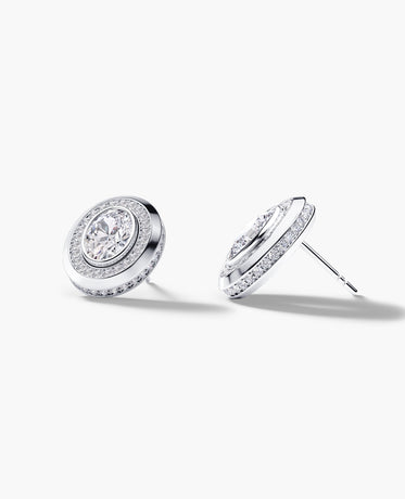 HALO Gold Oval Cut Single Stud Earring with 0.55ct - 1.40ct Diamonds