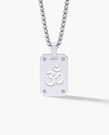 SHADOW OM Gold Dog Tag Pendant