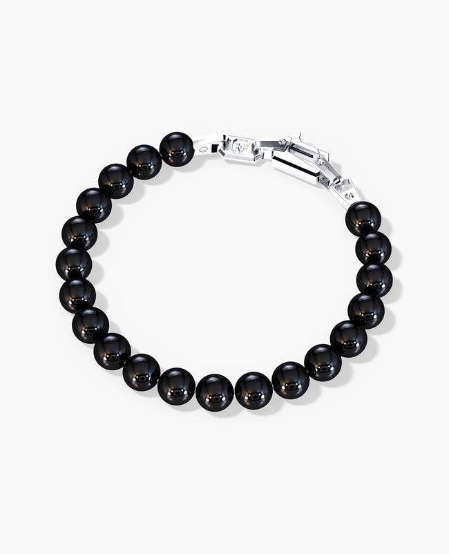 POWER BEADS Bracelet with Gold Lock & Polished Onyx
