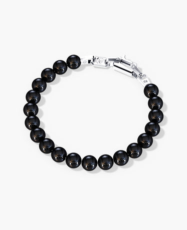 POWER BEADS Bracelet with Gold Lock & Polished Onyx