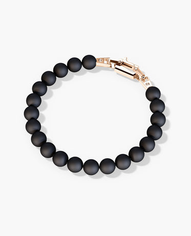 Ready to Ship - POWER BEADS Bracelet with Gold Lock & Matt Onyx
