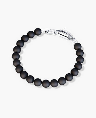POWER BEADS Bracelet with Gold Lock & Matt Onyx