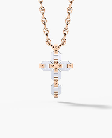 BRIGGS Cross Two-Tone Gold Pendant