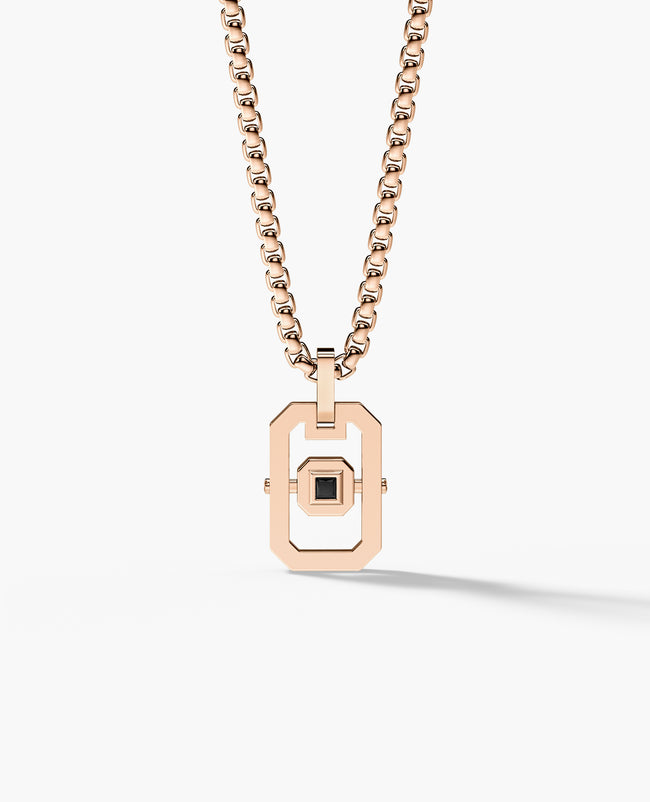 LA PAZ Gold Pendant with 0.10ct Black Diamond