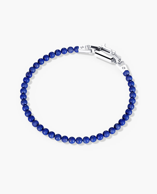 Ready to Ship - POWER BEADS Bracelet with Gold Lock & Lapis Lazuli