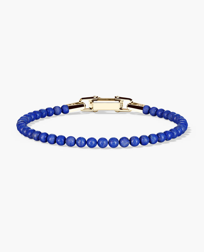 POWER BEADS Bracelet with Gold Lock & Lapis Lazuli
