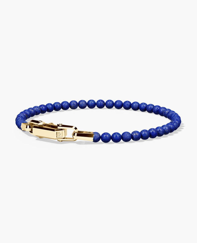 POWER BEADS Bracelet with Gold Lock & Lapis Lazuli