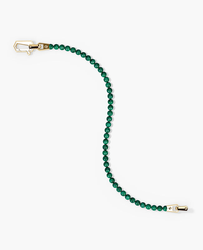 POWER BEADS Bracelet with Gold Lock & Malachite
