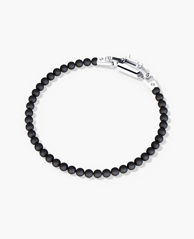 Ready to Ship - POWER BEADS Bracelet with Gold Lock & Matt Onyx