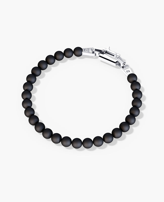 Ready to Ship - POWER BEADS Bracelet with Gold Lock & Matt Onyx
