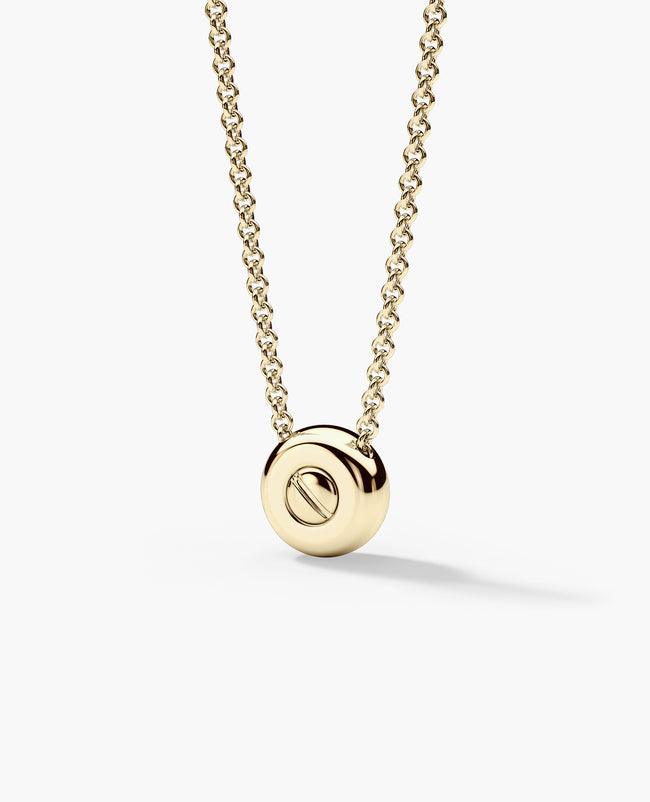 LODE Solitaire Bezel Set Floating Round Cut Diamond Pendant Necklace