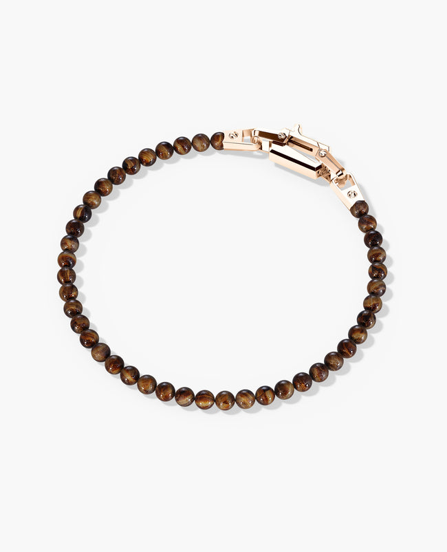 POWER BEADS Bracelet with Gold Lock & Tiger Eye