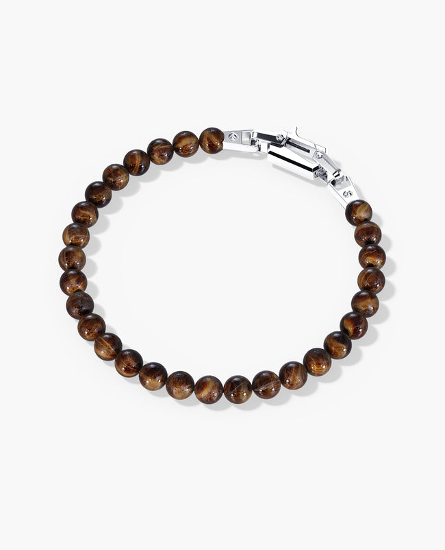 POWER BEADS Bracelet with Gold Lock & Tiger Eye