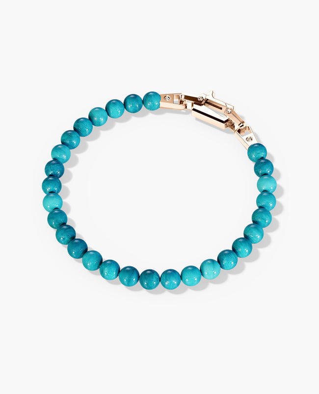 POWER BEADS Bracelet with Gold Lock & Turquoise