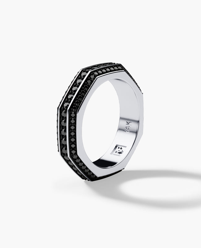 DENTON Gold Ring with 1.65ct Black Diamonds