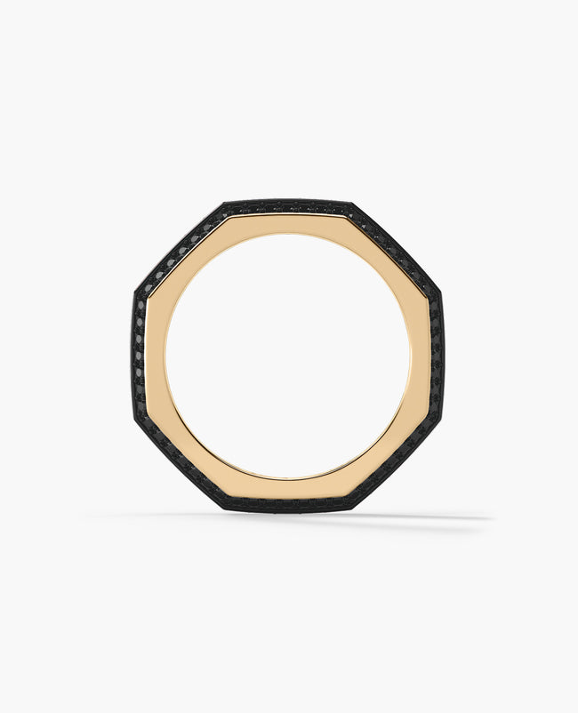 DENTON Gold Ring with 1.65ct Black Diamonds