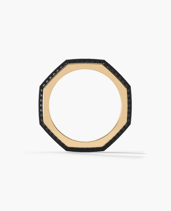 DENTON Gold Ring with 2.40ct Black Diamonds