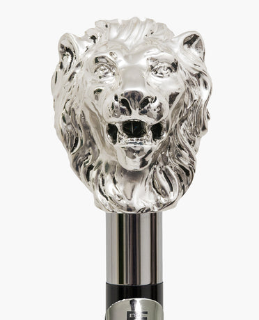 Rockford Collection x Pasotti Silver Plated Lion Cane - Handmade in Italy