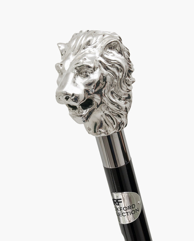 Rockford Collection x Pasotti Silver Plated Lion Cane - Handmade in Italy